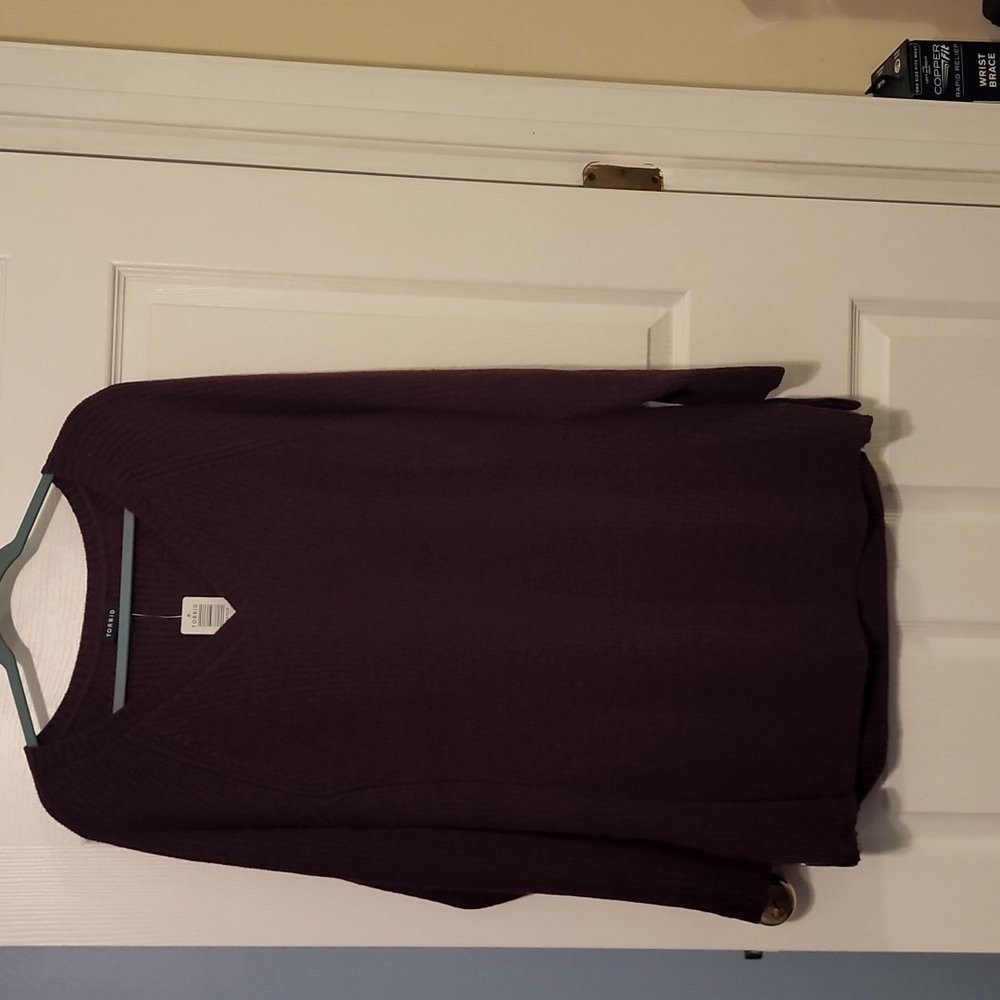 NWT Purple sweater with zippered sides.. Size 2 from Torrid